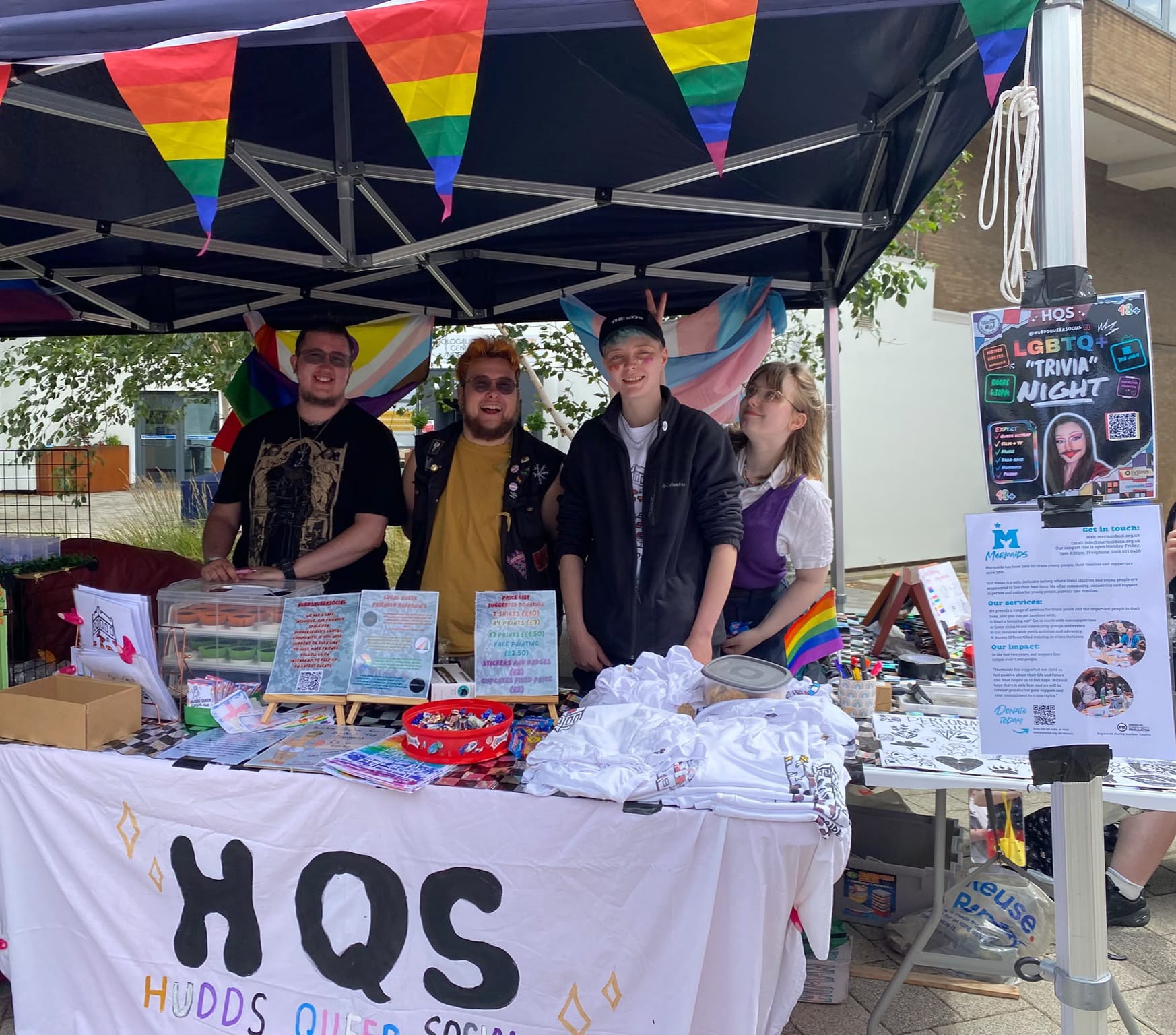 Hudds Queer Social community stall at an event